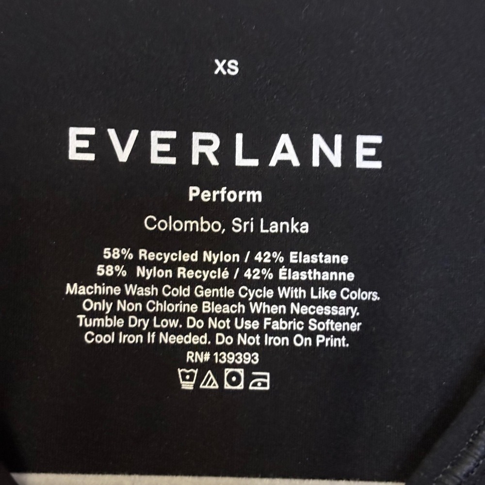 Everlane Perform XS Black Tank Top Sleeveless Athletic Activewear - Picture 2 of 3